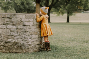 Mustard Fall Twirl Dress