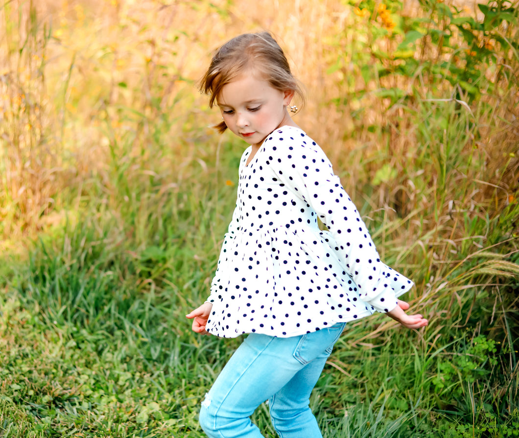 Polka Dot Fall Peplum