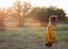 Load image into Gallery viewer, Mustard Fall Twirl Dress