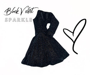 Black Sparkle Winter Velvet