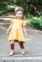 Load image into Gallery viewer, Mustard Fall Tunic Dress