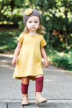 Load image into Gallery viewer, Mustard Fall Tunic Dress