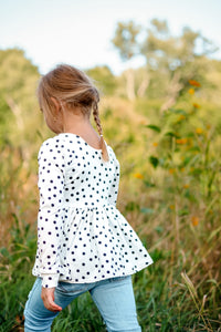 Polka Dot Fall Peplum