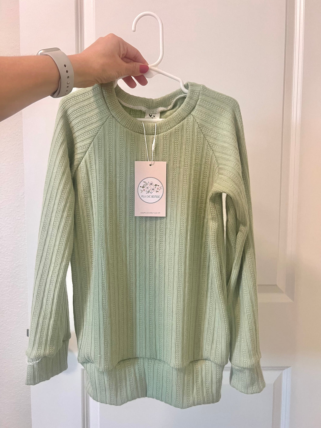 Sage Pointelle Fall Sweater