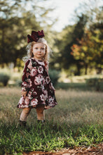 Load image into Gallery viewer, Burgundy Floral Fall Tunic Dress