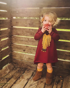 Burgundy Fall Tunic Dress