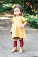 Load image into Gallery viewer, Mustard Fall Tunic Dress