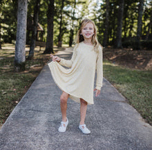 Load image into Gallery viewer, Pastel Yellow Floral Fall Tunic Dress