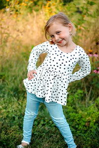 Polka Dot Fall Peplum