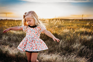 Sunset Fall Floral Peplum