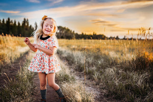 Sunset Fall Floral Peplum